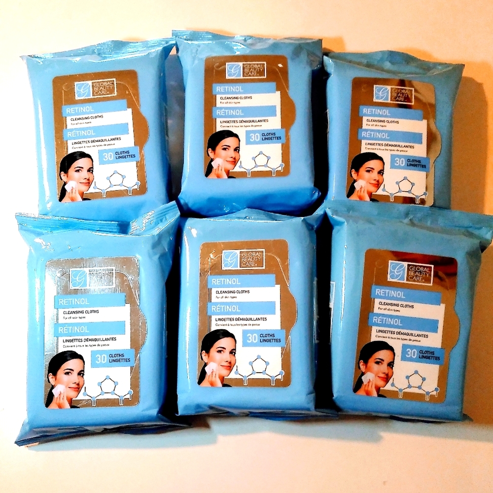 6 Packs of Retinol cleansing wipes